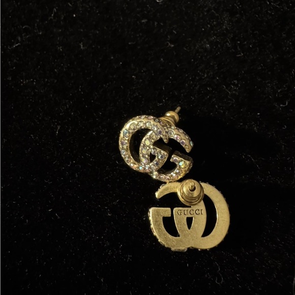 Gucci Gold and Multicolor Crystal Earrings - Picture 4 of 4